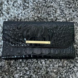 Brahmin Melbourne Collection Crocodile Checkbook/Wallet